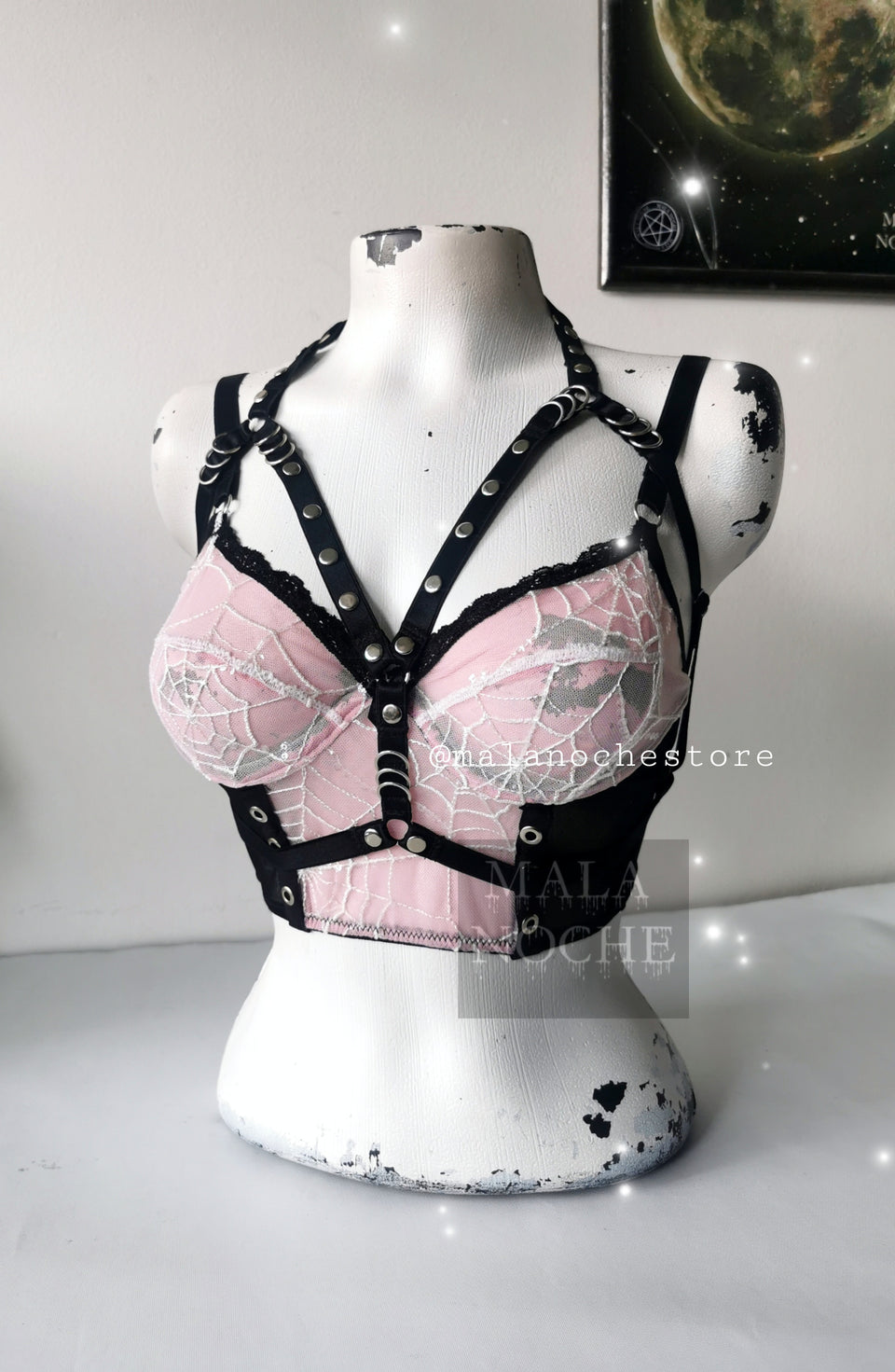 Set Bra and Panty Pink Spider