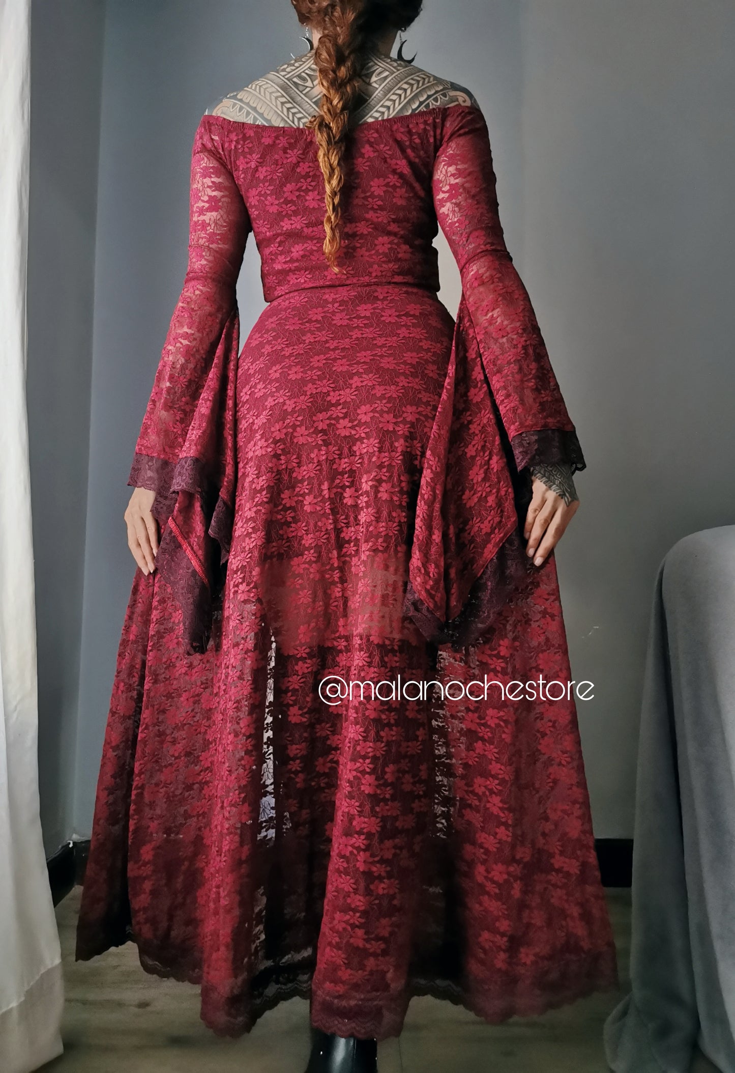 Skirt Amapola redwine