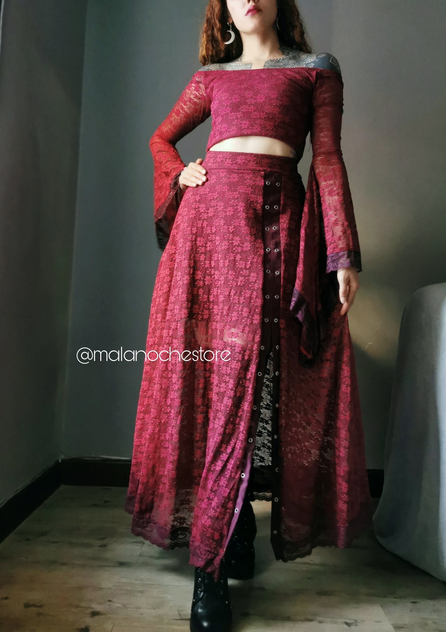 Skirt Amapola redwine