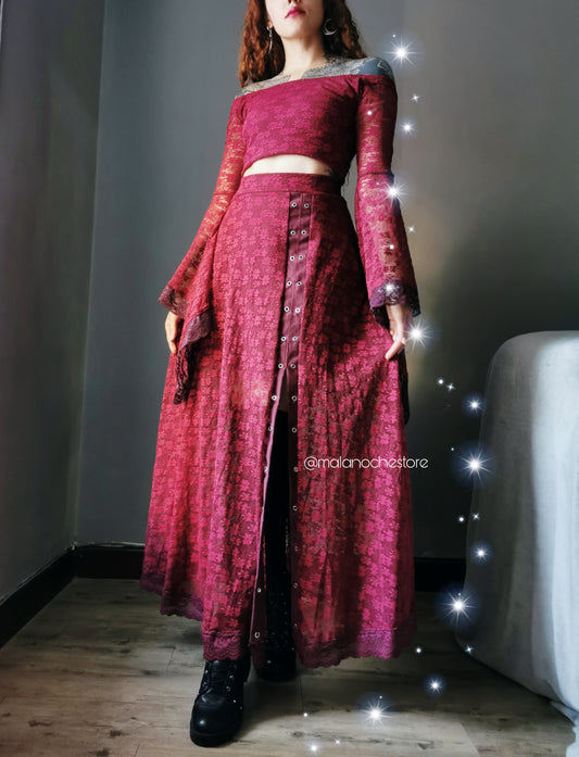 Skirt Amapola redwine